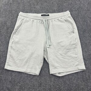 Rustic Souls Shorts XL Light Gray Textured Seersucker Drawstring Mens